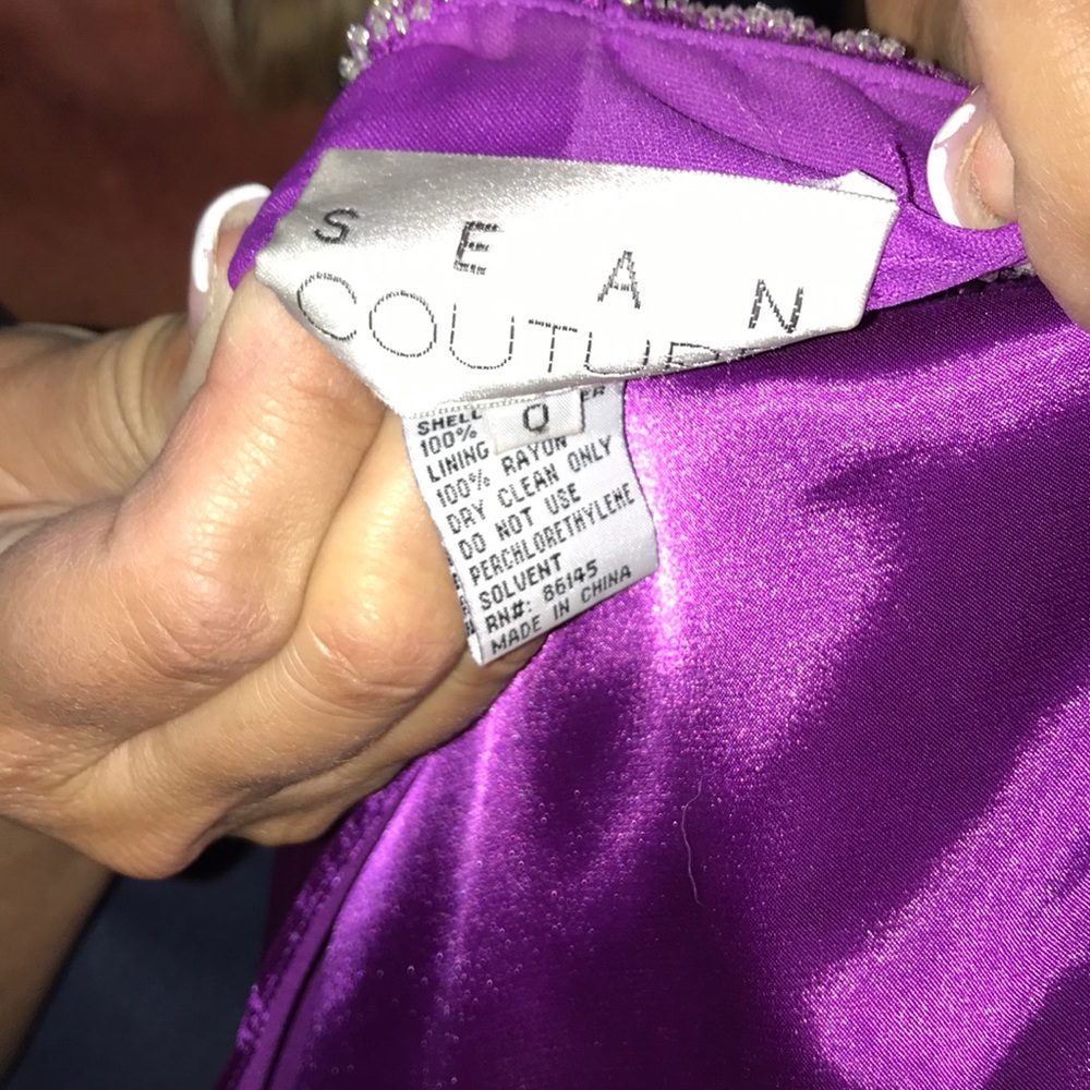 Purple silk prom dress - Picture 4 of 4